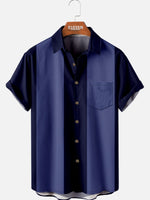 Tall Men's Basic 50s Style Bowling Short Sleeve Shirt Eleven Oasis