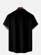 Men's Mid-Century Bowling Pin Art Camp Collar Short Sleeve Shirt ElevenOasis