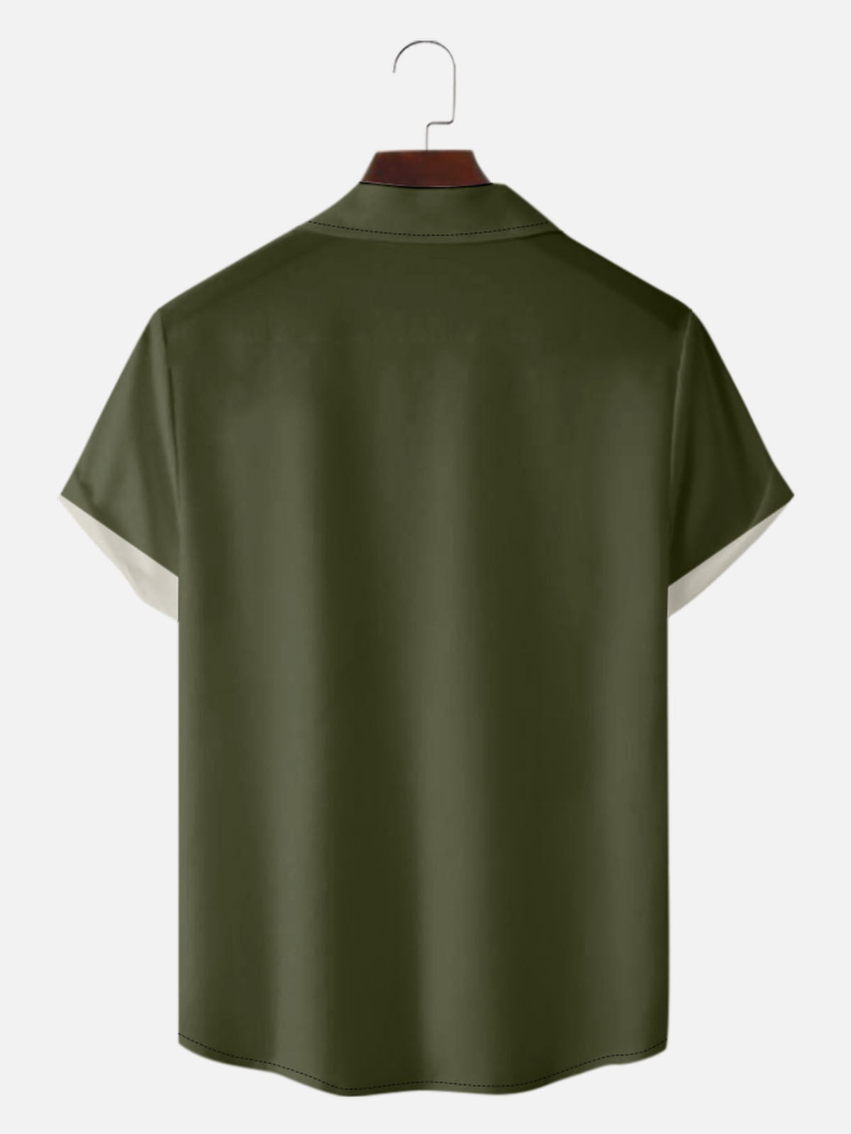 Men's Mid-Century Bowling Pin Art Camp Collar Short Sleeve Shirt ElevenOasis