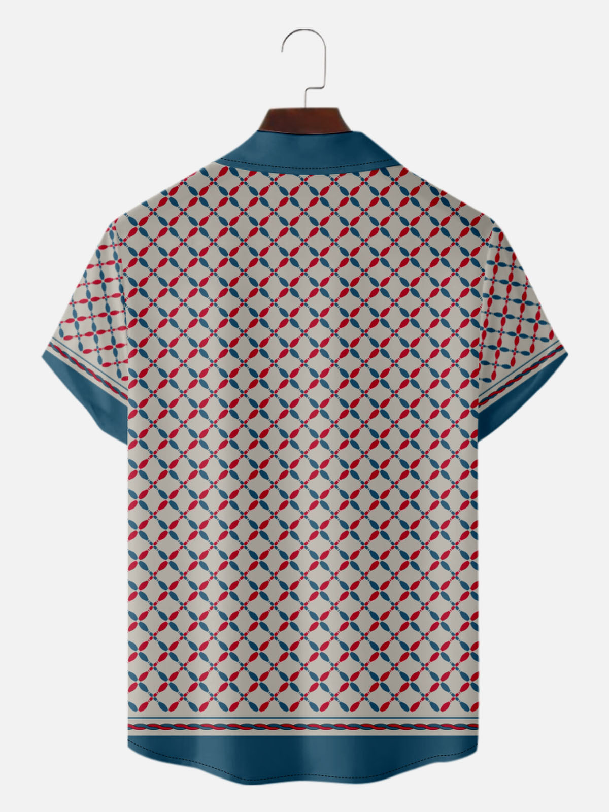 Men’s Bowling Camp Collar Short Sleeve Shirt Colorful Bowling Motifs