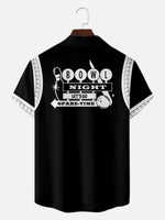 Men's Bowl Night Spare-Time Camp Collar Short Sleeve Shirt Eleven Oasis