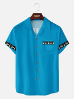 Men's Bowl for Health Camp Collar Short Sleeve Shirt Eleven Oasis
