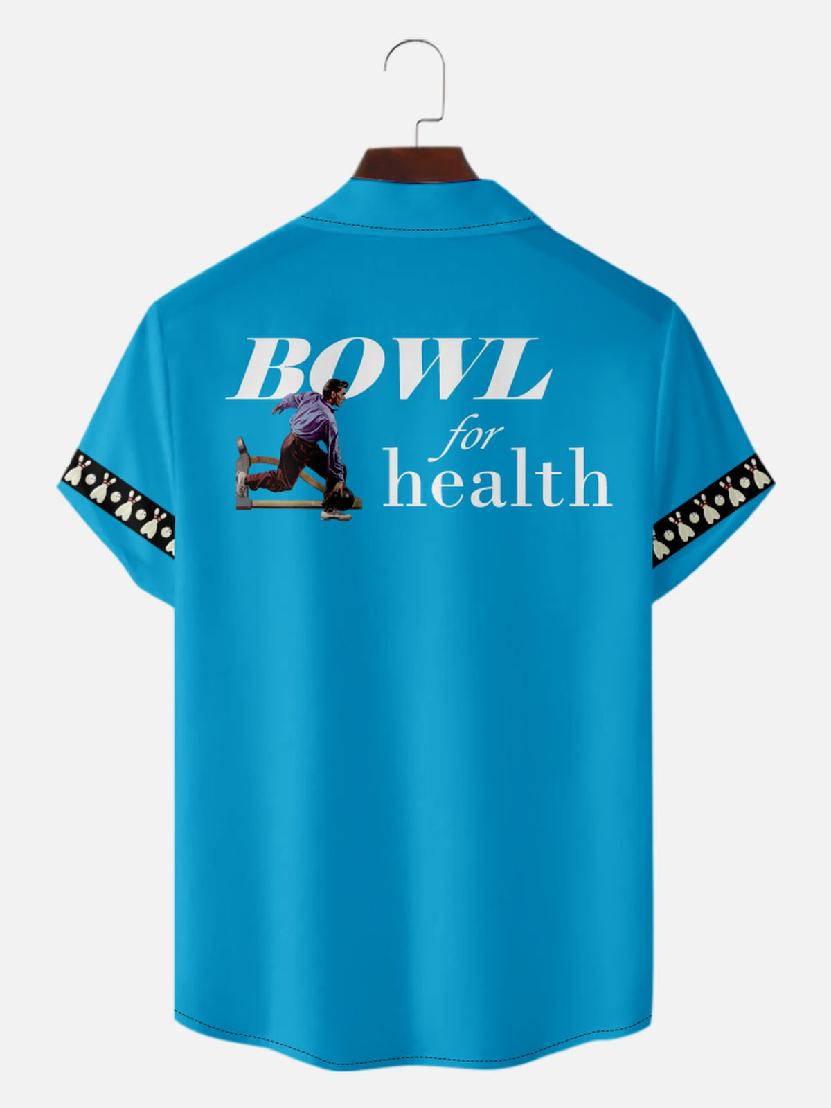 Men's Bowl for Health Camp Collar Short Sleeve Shirt Eleven Oasis