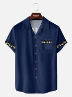 Men's Bowl for Health Camp Collar Short Sleeve Shirt Eleven Oasis