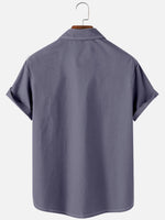 Tall Men's Basic 50s Style Bowling Short Sleeve Shirt Eleven Oasis