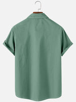 Tall Men's Basic 50s Style Bowling Short Sleeve Shirt Eleven Oasis