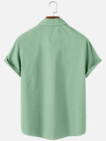 Casual Art Collection Geometric Stripes Color Block Bowling Shirt ElevenOasis