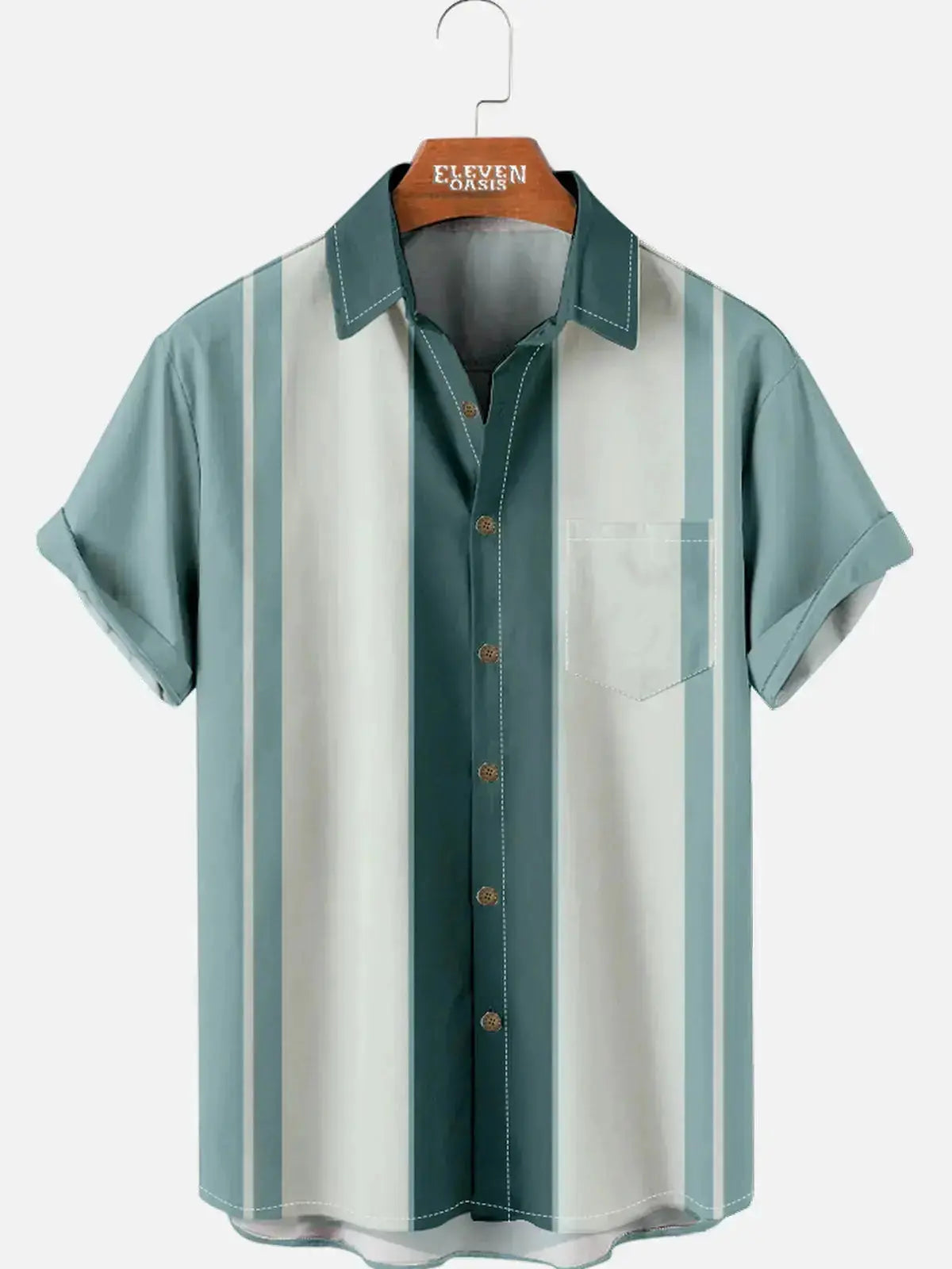 Tall Men's Classic Bowling Short Sleeve Shirt ElevenOasis