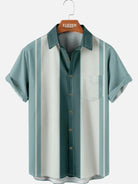 Tall Men's Classic Bowling Short Sleeve Shirt ElevenOasis