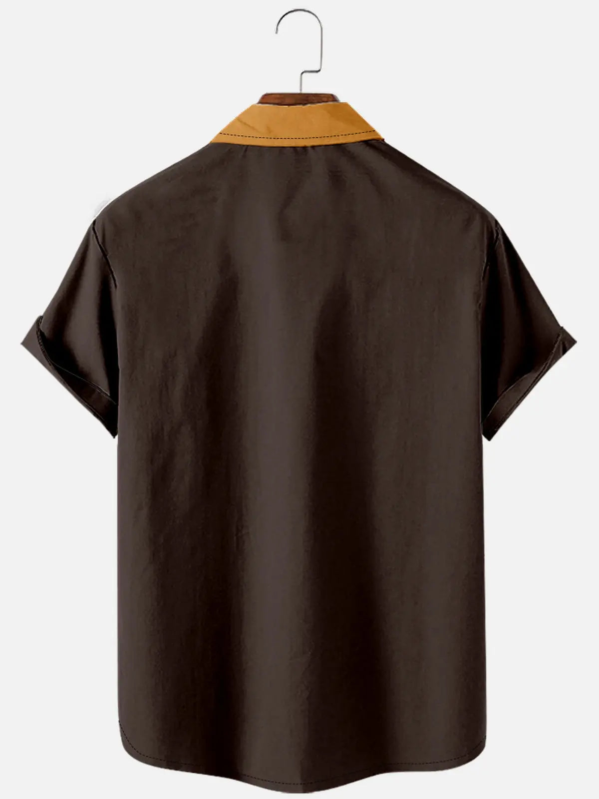 Mens Classic Front Buttons Soft Breathable Chest Pocket Casual Bowling Shirts ElevenOasis