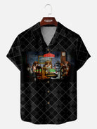 Men's Dogs Playing Poker Short Sleeve Shirt Eleven Oasis