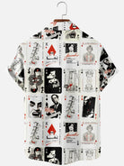 Men's Vintage Playing Cards Collage Short Sleeve Shirt Eleven Oasis