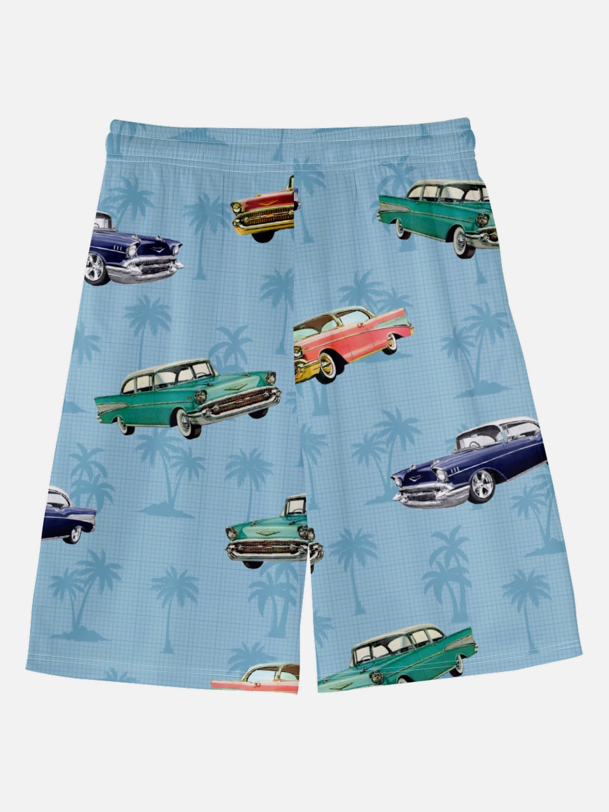 Men's Vacation Elastic Waist Wide Leg Shorts Road Trip Eleven Oasis
