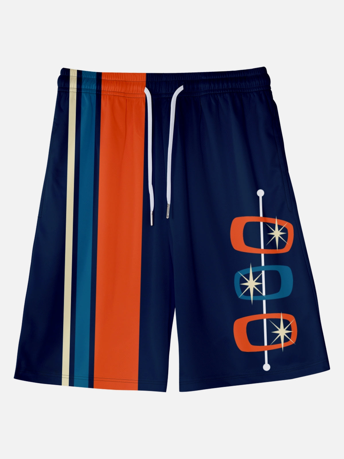 Men's Mid-Century Atomic Starburst Shorts Eleven Oasis