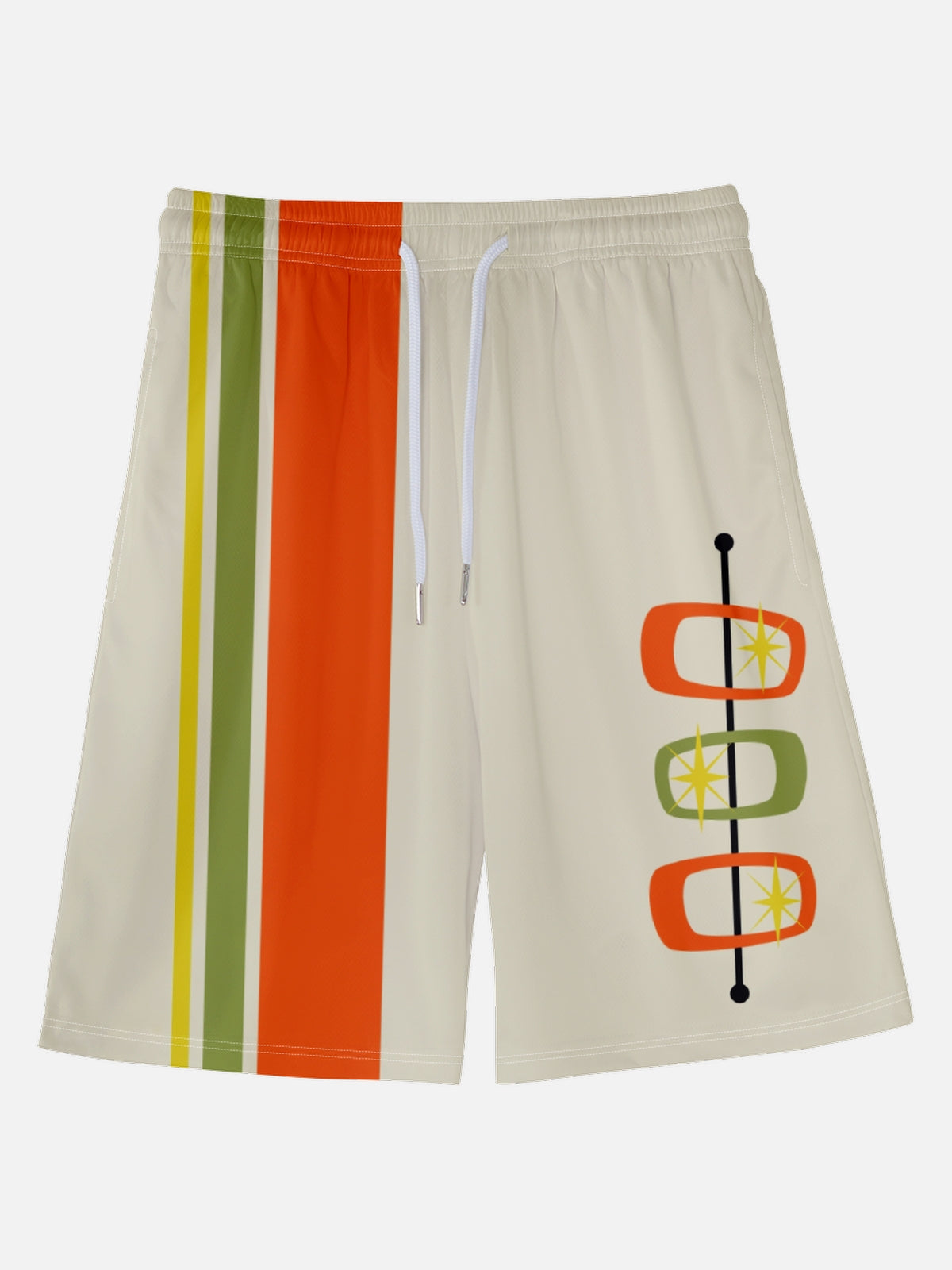 Men's Mid-Century Atomic Starburst Shorts Eleven Oasis