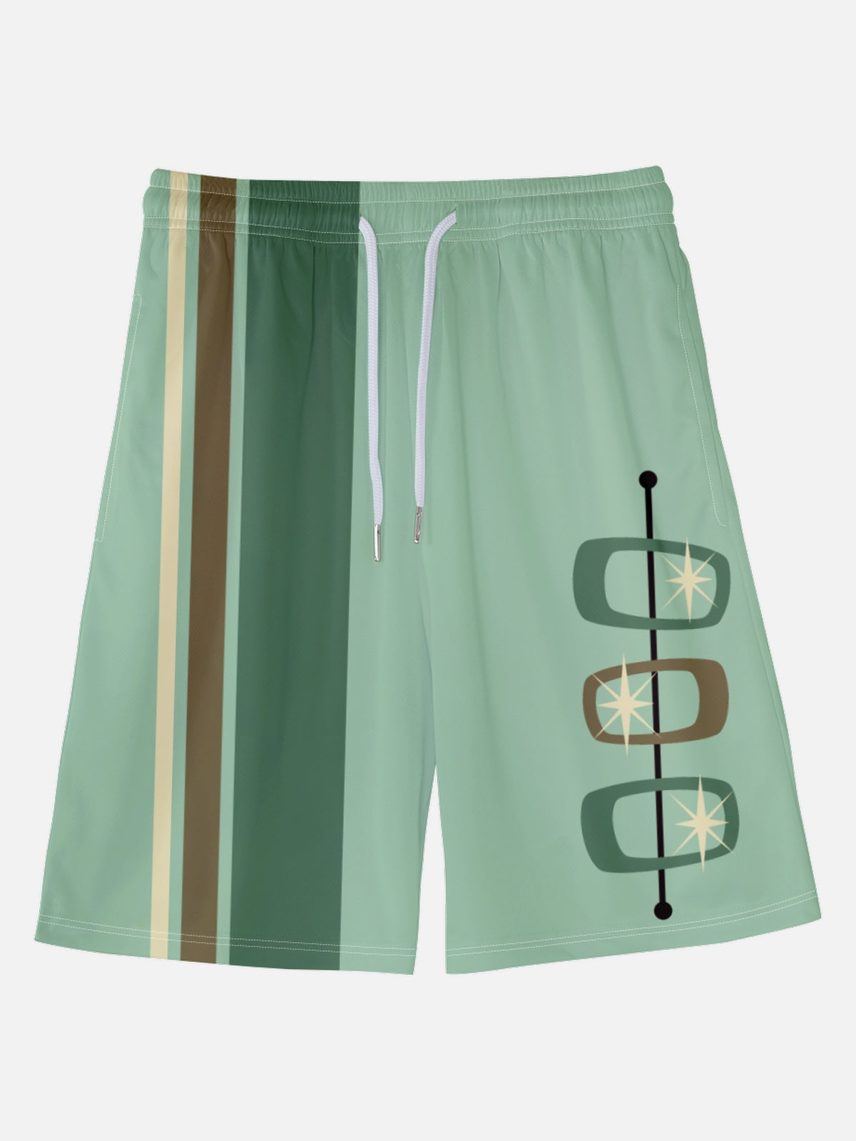 Men's Mid-Century Atomic Starburst Shorts Eleven Oasis