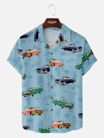 Men's Vintage Cars Palm Paradise Short Sleeve Shirt Eleven Oasis