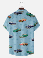 Men's Vintage Cars Palm Paradise Short Sleeve Shirt Eleven Oasis