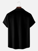 Men's Mid-Century Cocktail Panel Bowling Short Sleeve Shirt Eleven Oasis