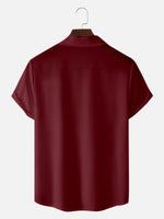 Men's Mid-Century Cocktail Panel Bowling Short Sleeve Shirt Eleven Oasis