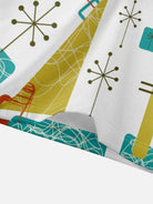 Men's Mid-Century Atomic Mixed Pattern Short Sleeve Shirt ElevenOasis