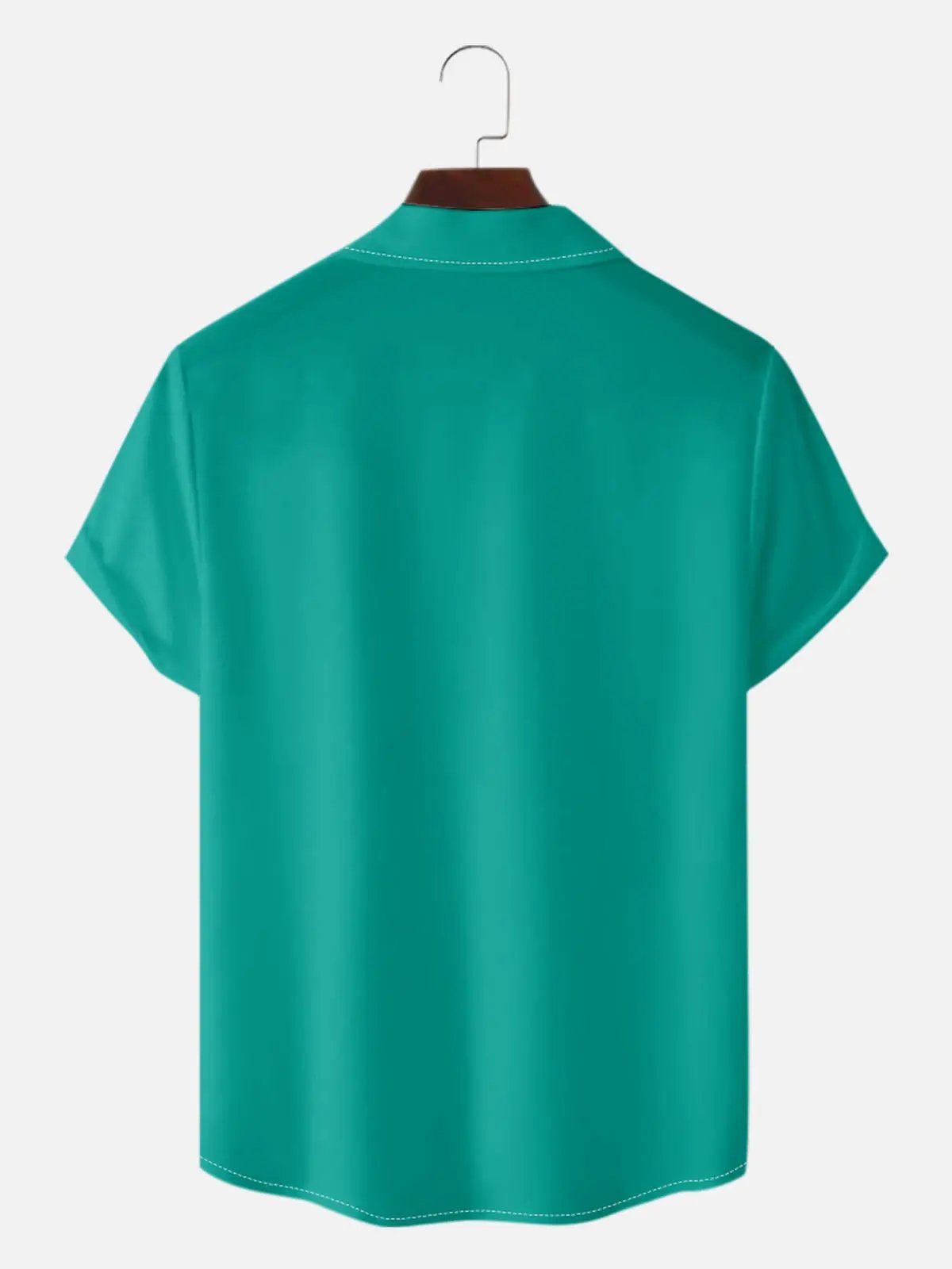 Men's Mid-Century Atomic Martini Glass Short Sleeve Shirt ElevenOasis