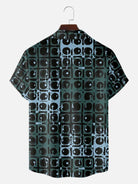 Men's Vintage Speaker Wall Pattern Short Sleeve Shirt Eleven Oasis