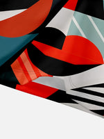 Men's Abstract Geometric Collage Short Sleeve Shirt Eleven Oasis