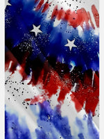 Tall Men's Patriotic Tie-Dye Flag Short Sleeve Shirt Eleven Oasis