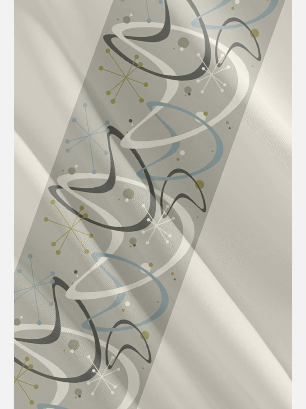 Tall Men's Art Pattern Spread Collar Short Sleeve Shirt Abstract Wave Motif Eleven Oasis