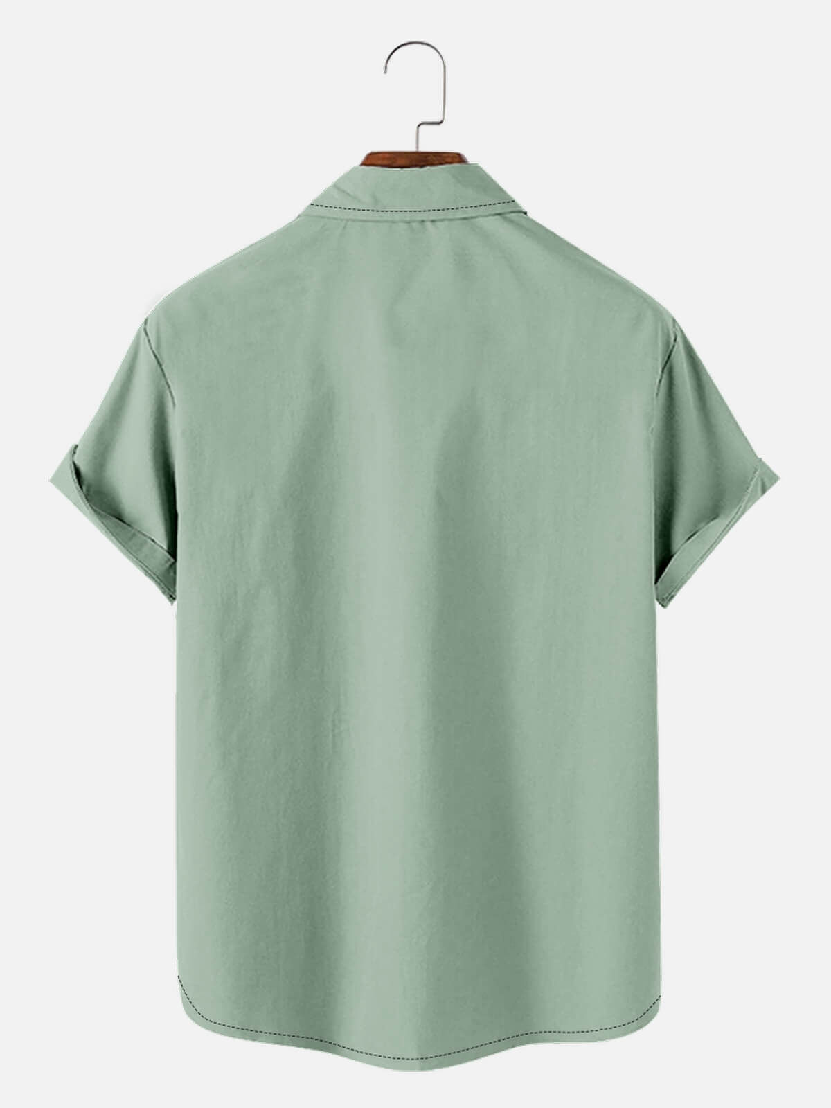 Tall Size Mens Striped Front Buttons Soft Breathable Chest Pocket Casual Bowling Shirts Eleven Oasis