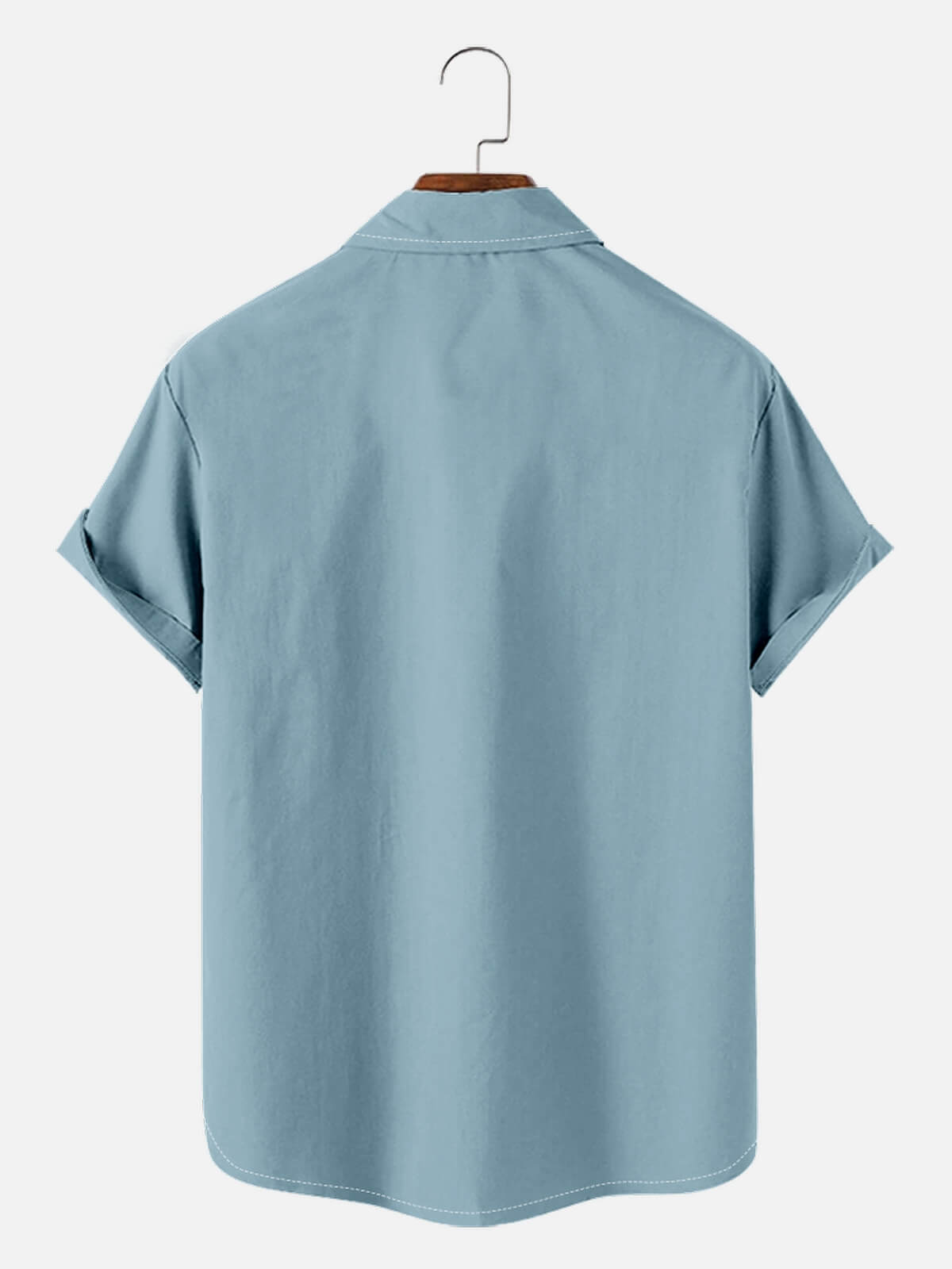 Tall Size Mens Striped Front Buttons Soft Breathable Chest Pocket Casual Bowling Shirts Eleven Oasis