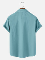 Tall Men's Mid-Century Diamond Geometric Bowling Short Sleeve Shirt Eleven Oasis