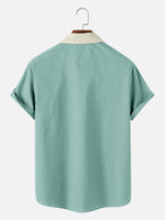 Tall Men's Mid-Century Modern Geometric Short Sleeve Shirt Eleven Oasis