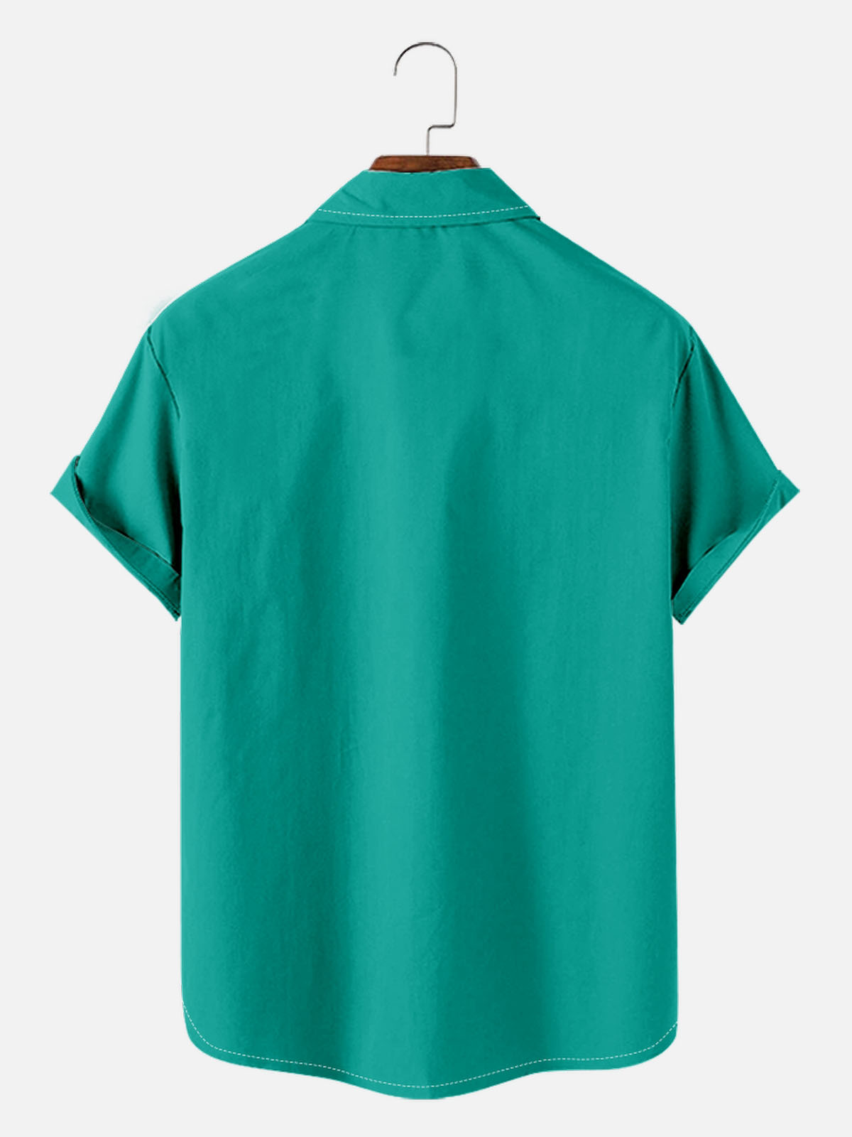Art Pattern Spread Collar Short Sleeve Shirt For Men Western Cocktail Retro Eleven Oasis