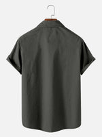 Men's Mid-Century Modern Abstract Bowling Short Sleeve Shirt Eleven Oasis