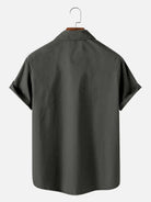 Tall Men's Mid-Century Modern Abstract Bowling Short Sleeve Shirt ElevenOasis