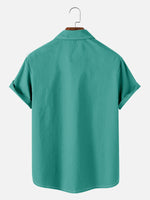 Men's Mid-Century Modern Abstract Bowling Short Sleeve Shirt Eleven Oasis