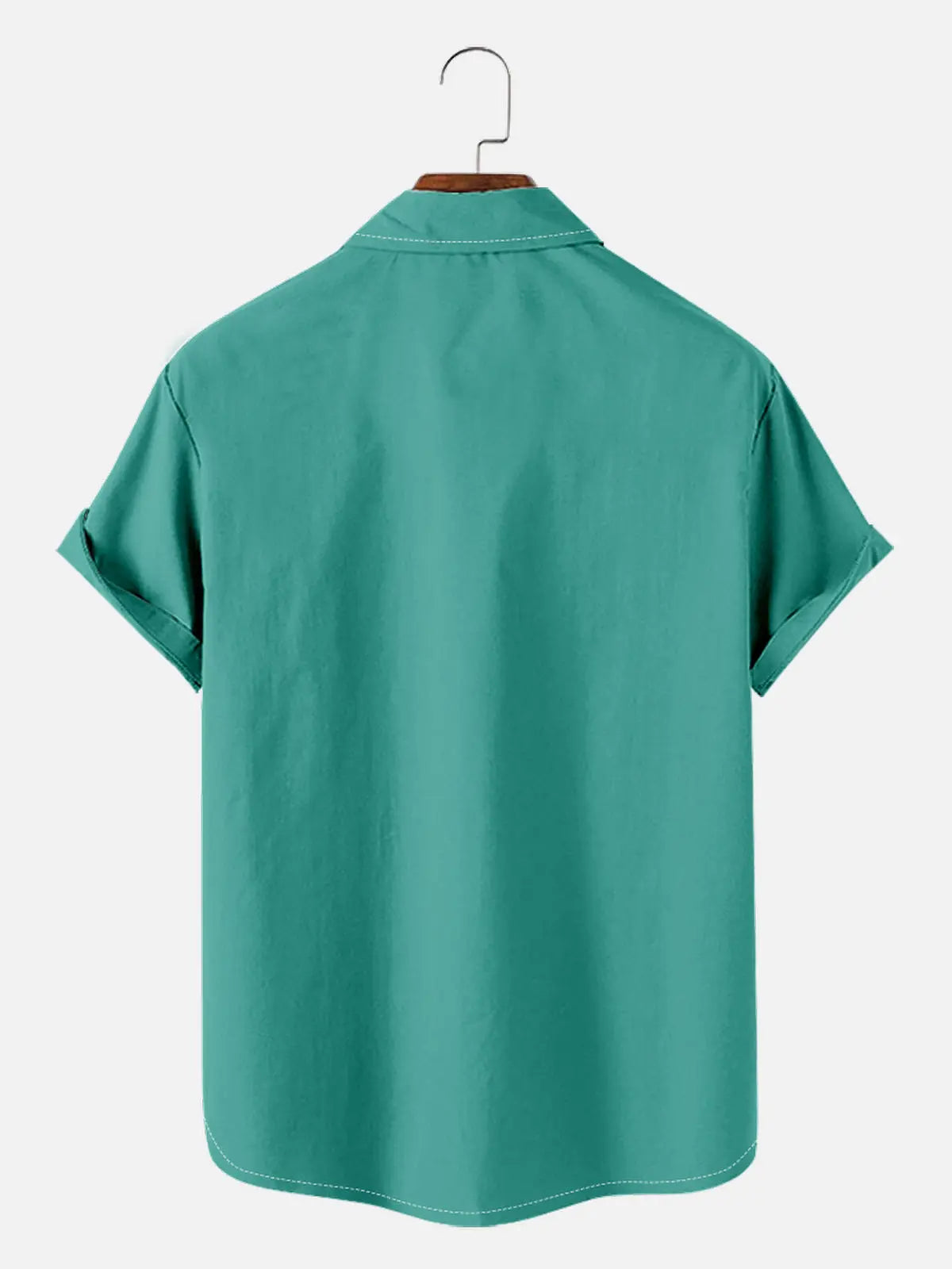 Tall Men's Mid-Century Modern Abstract Bowling Short Sleeve Shirt ElevenOasis