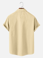 Tall Men's Mid-Century Modern Half-Moon Bowling Short Sleeve Shirt Eleven Oasis