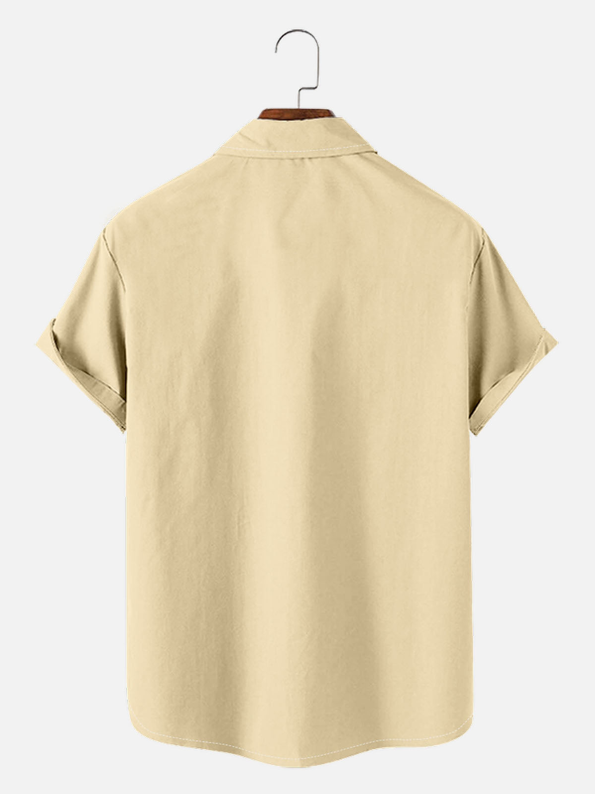 Tall Men's Mid-Century Modern Half-Moon Bowling Short Sleeve Shirt Eleven Oasis