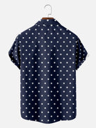 American Pride Spread Collar Short Sleeve Shirt For Men Classic Style Stars Eleven Oasis