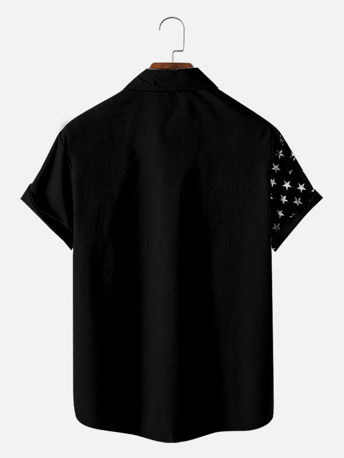 Tall American Pride Spread Collar Short Sleeve Shirt For Men Ironclad Military Spirit Eleven Oasis