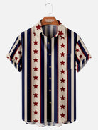 Men's American Pride Stars and Stripes Short Sleeve Shirt ElevenOasis