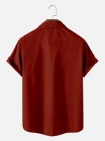 Tall Men's Flaming Rose Panel Short Sleeve Shirt Eleven Oasis