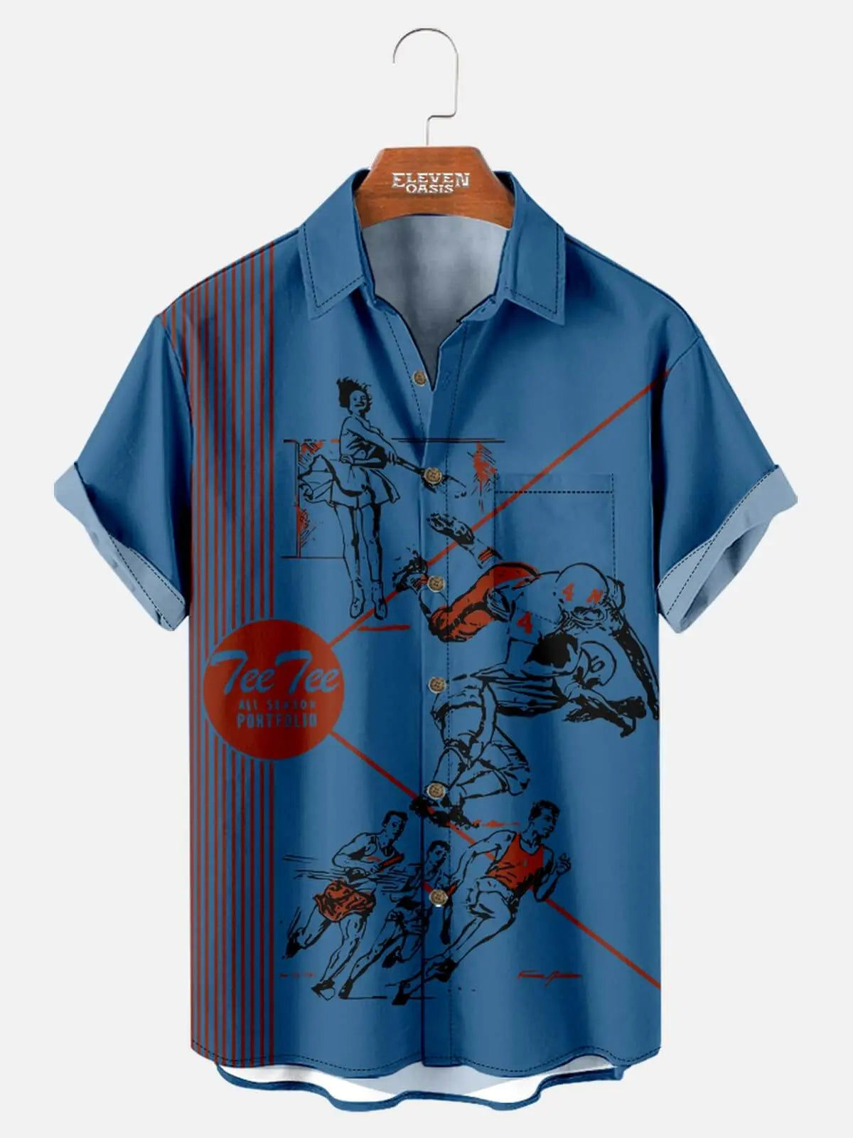 Men's Pop Culture 70's-80s Nostalgia Short Sleeve Shirt ElevenOasis