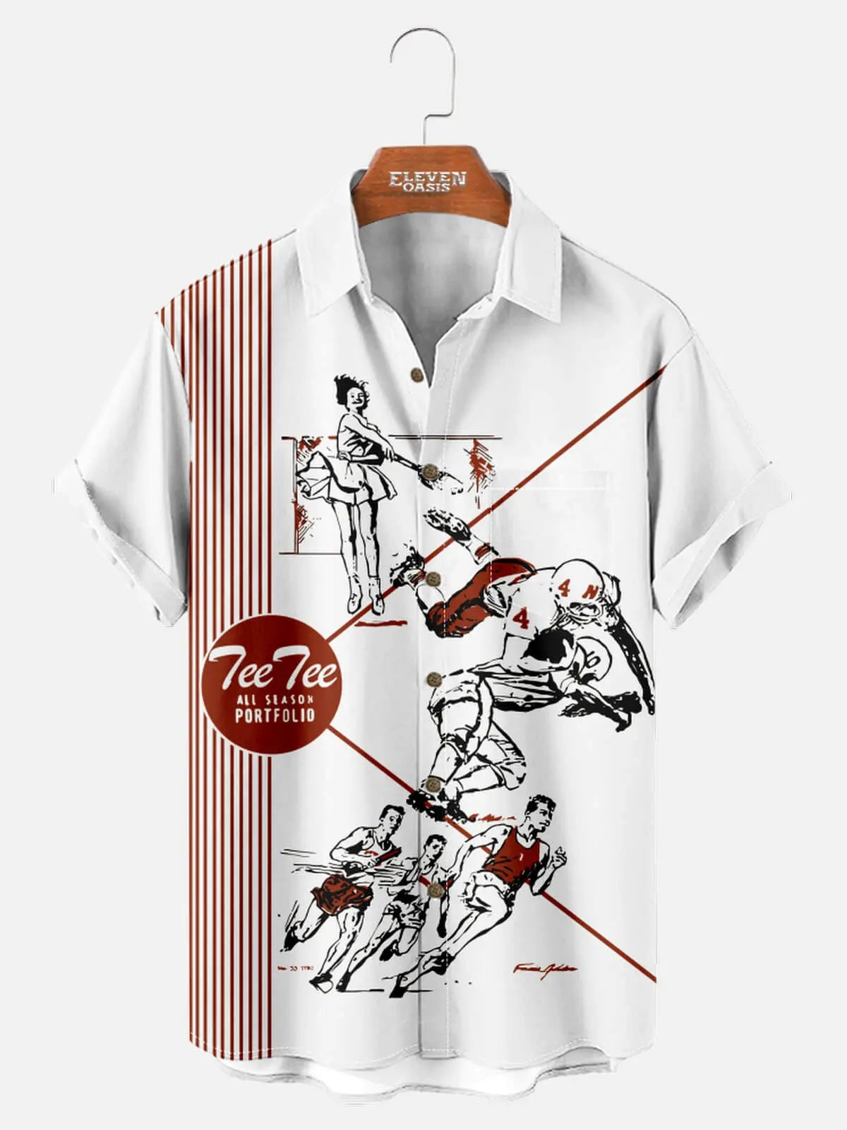 Men's Pop Culture 70's-80s Nostalgia Short Sleeve Shirt ElevenOasis