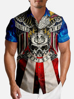 Tall Men's United We Rise Eagle Freedom Short Sleeve Shirt Eleven Oasis