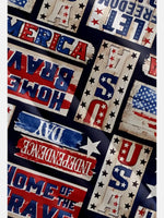 Tall Men's Independence Day Americana Patchwork Short Sleeve Shirt Eleven Oasis