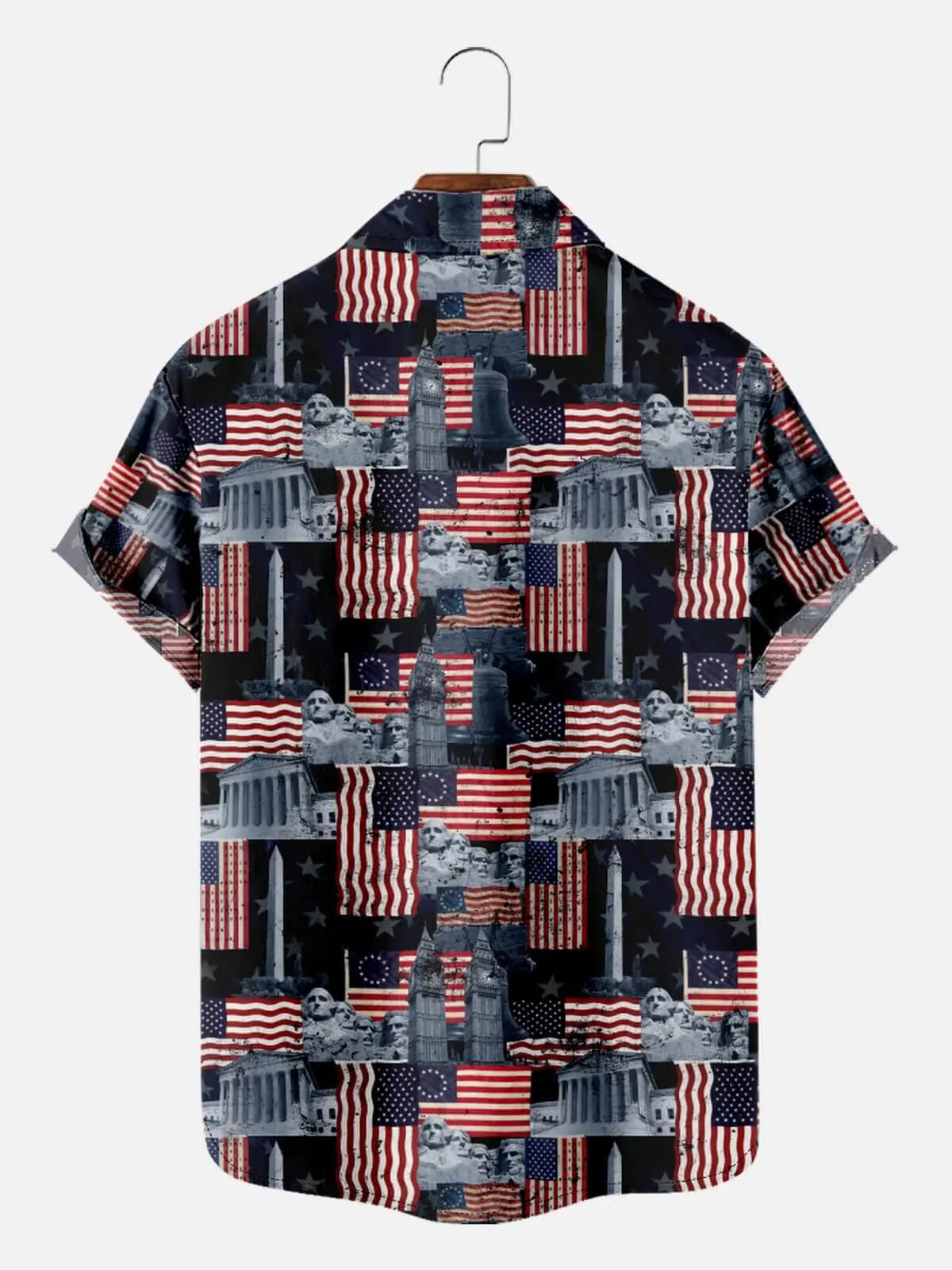 Tall Men's American Heritage Landmarks Short Sleeve Shirt Eleven Oasis